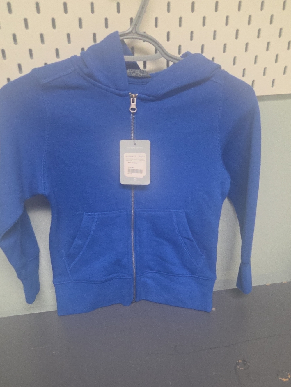 Kids Royal Blue Full-Zip Hoodie with Hood